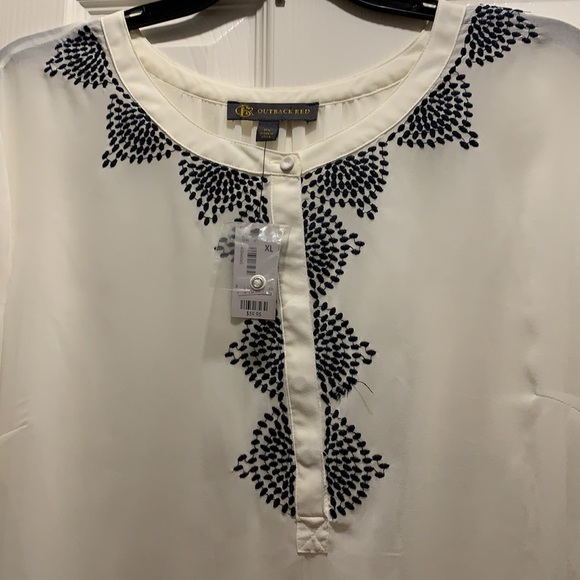 Cream Sheer Top - Picture 2 of 4